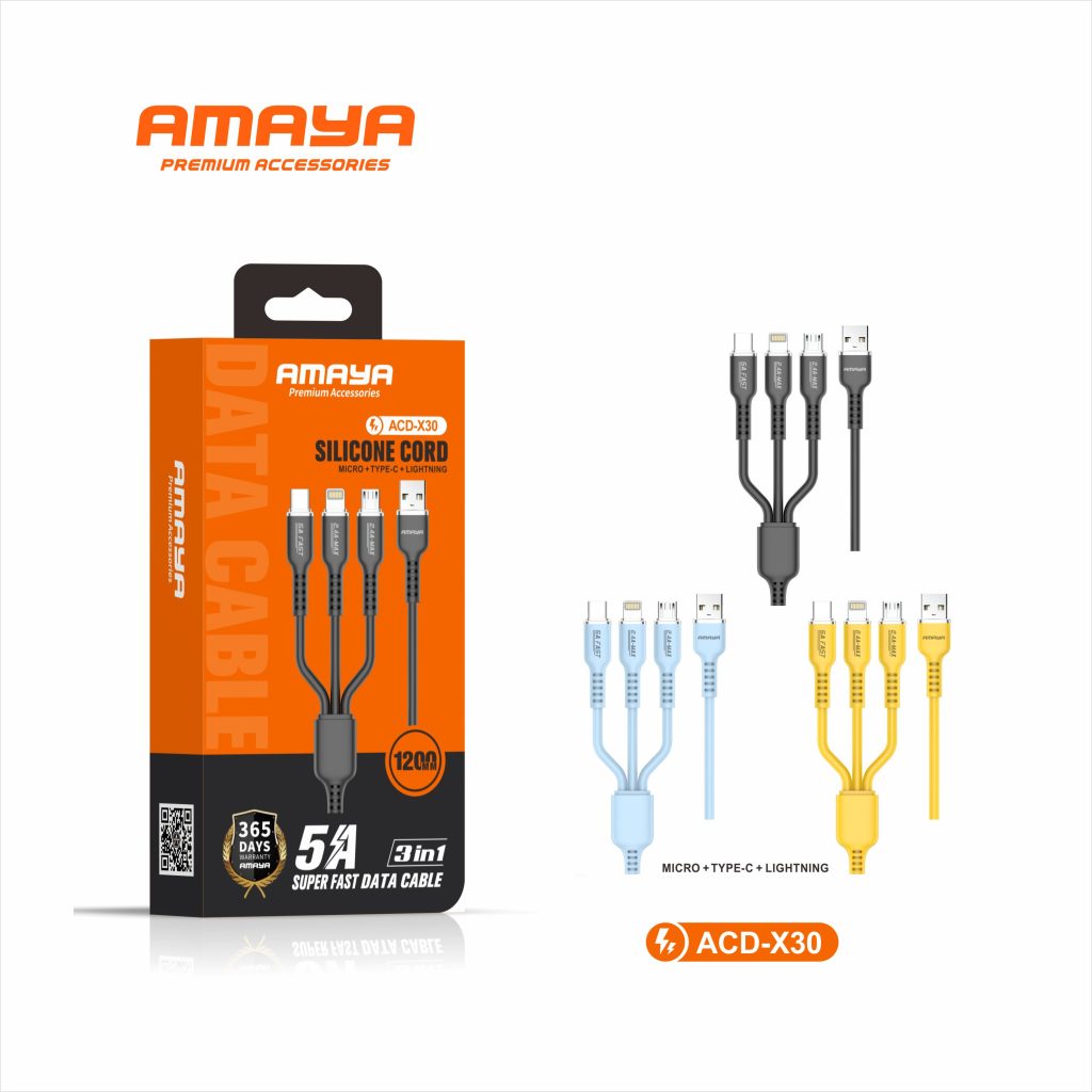 کابل چندکاره (چند سر) آمایا (Amaya) مدل ACD-X30