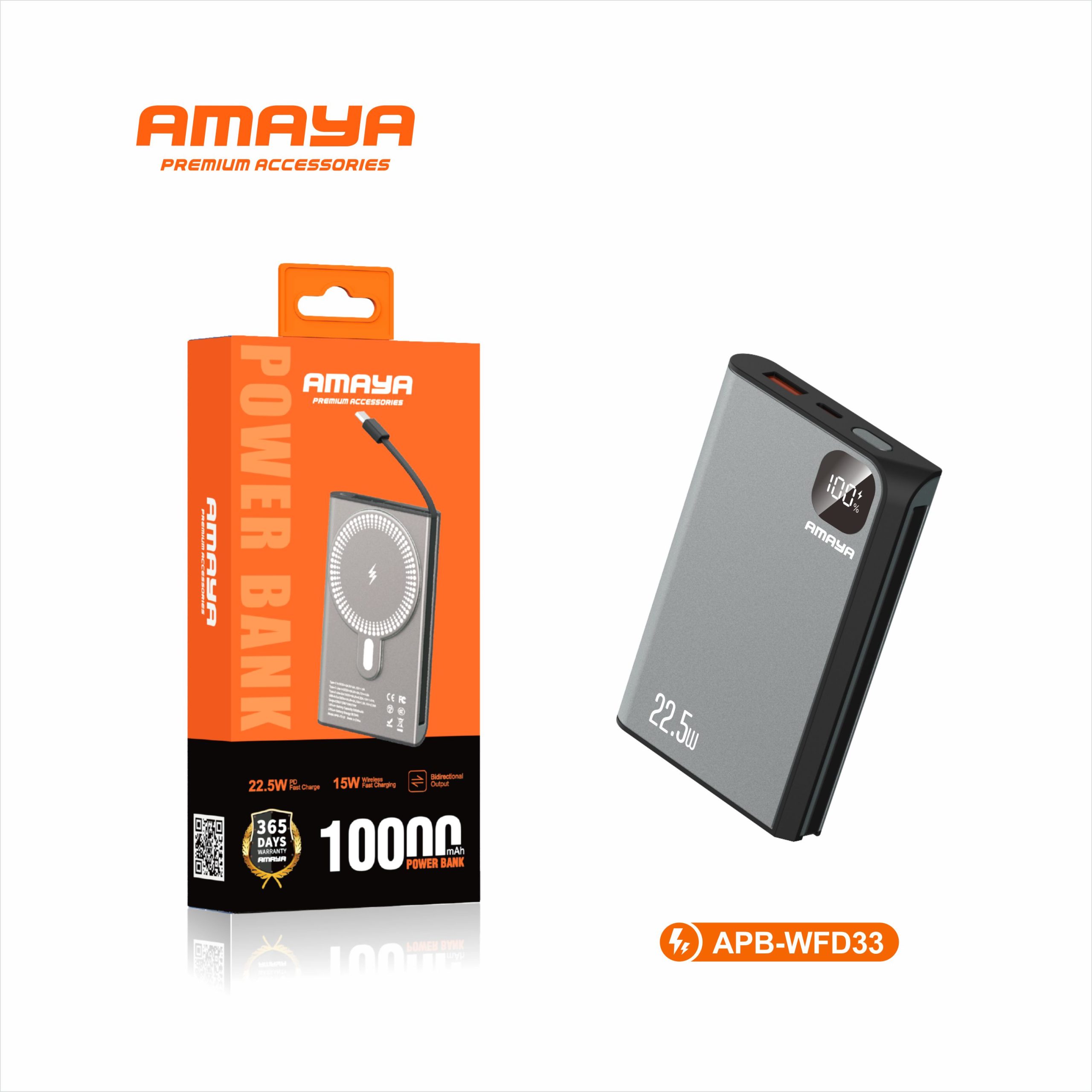 APB WFD33 پاوربانک 10000 آمایا (Amaya) مدل APB-WFD33